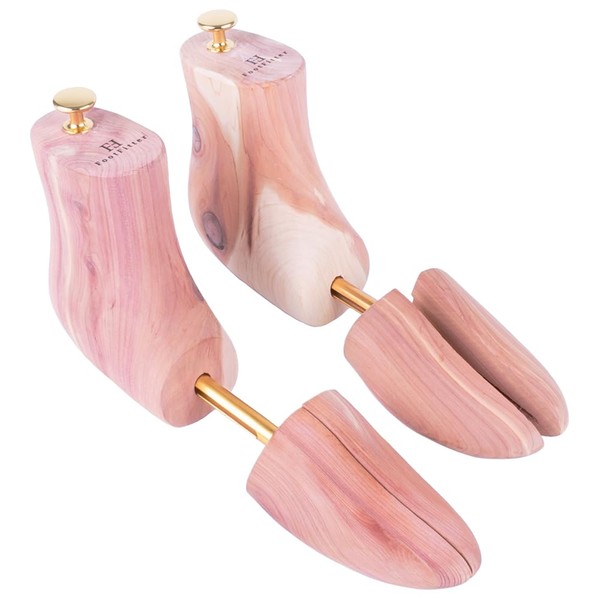 FootFitter Cedar Boot Tree for Men – Adjustable Split Toe