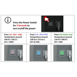 ObboMed MH-2370L New Graphene Technology,Heating Waist Belt, USB 5V 10W, Fast Heating with 16 Magnets, Far Infrared Wavelength: 6-12 μm (Healthy Range: 4-14 μm) – L : Fits Waist Size 37”-52”