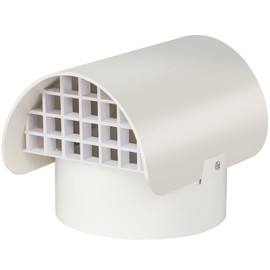 PVC Vent Cap Radon Vent Cap for 4" Schedule 40, 4 inch PVC Radon Fan Pipe Cap Exhaust Vent Cap for Radon/Flue/Roof Vent System,Radon Vent Cover Stop Rain Snow Leaves, Protect Radon Fan Motor&PVC Pipe