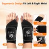 Cordless Heated Wrist Brace with Massager Support Vibration(2 pcs Black)
