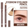 12 PCS Waterproof Brown Eyebrow Eyeliner Pencil - Long-lasting, Sweat-proof