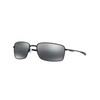 Oakley Oakley Men's OO4075 Square Wire Rectangular Sunglasses, Polished Black/Black