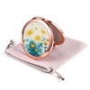 Dynippy Compact Mirror Rose Gold Makeup Mirror Folding Mini Pocket