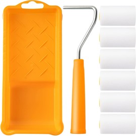 Foam Paint Roller, 8 Pack Paint Roller Set, Mini 2 Inch Paint Roller Kit, Small Paint Roller with Tray, for Narrow Space & Professional Painting Results (8 Piece Set)