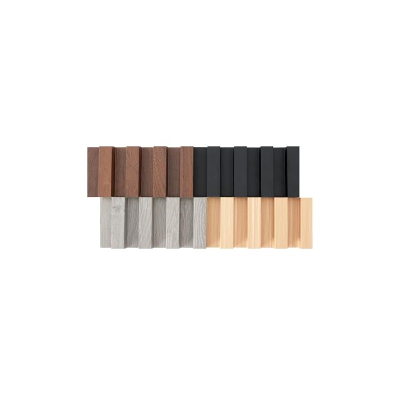WPC Slat Wall Paneling, Modern Accent 3D Wall Panels, 4-Piece