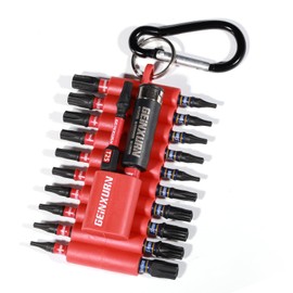 Geinxurn Torx Screwdriver Bit Set 22 Pieces, T7-T40, TT7-TT40 S2 Steel Magnetic 1/4 Inch Hex Shank Torx Hollow Impact-Resistant Screwdriver Bit Set with Bit Holder and Storage Box