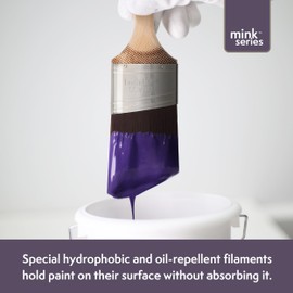 Axus Décor Silk Cutter Ultra (Mink Series) Paint Brush - 2.5 Inch, Filaments, Birchwood Handle - Ideal For Walls, Ceilings & Skirting, Anti-Rust Stainless Steel, Next Generation Brush