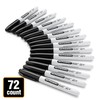 WOSWEL Dry Erase Markers Bulk, 72 Pack Black Fine Tip
