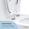 LUXE TS1008R Round Comfort Fit Toilet Seat with Slow Close,