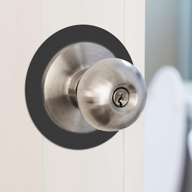 2Pcs Door Knob Plates Round Version, Stainless Steel Door Reinforcement