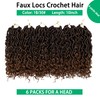 Faux Locs Crochet Hair 10 Inch Ombre Goddess Locs Crochet