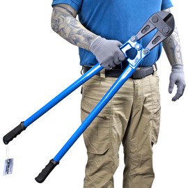 SPENDINS Bolt Cutter with Drop Forged Cr-Mo Alloy Steel Blades,with Ergonomic Handle,Heavy Duty Metal Cutter for Rebars, Chains, Locks, Wires, Bolts, Fence. (30in)