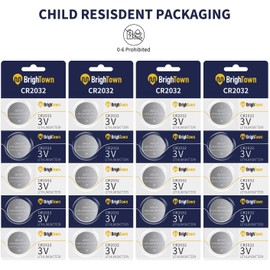 50 Count CR2032 Lithium Button Coin Cell Batteries, 3V Blister Packed Batteries 2032 Multi Packs, Long Lasting Working Span