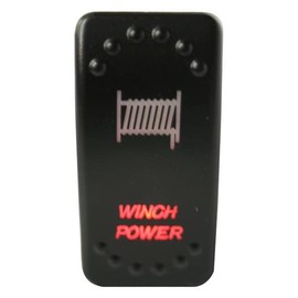 Bulldog Winch 20262- Winch Power Rocker Switch - On/Off 5-Pin-Red