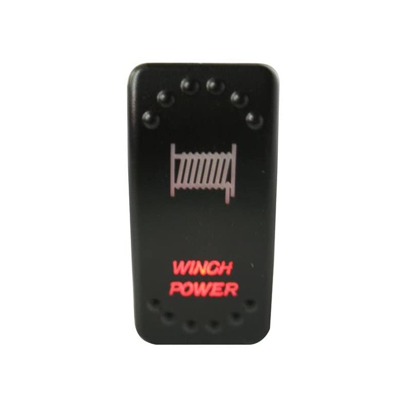 Bulldog Winch 20262- Winch Power Rocker Switch - On/Off 5-Pin-Red