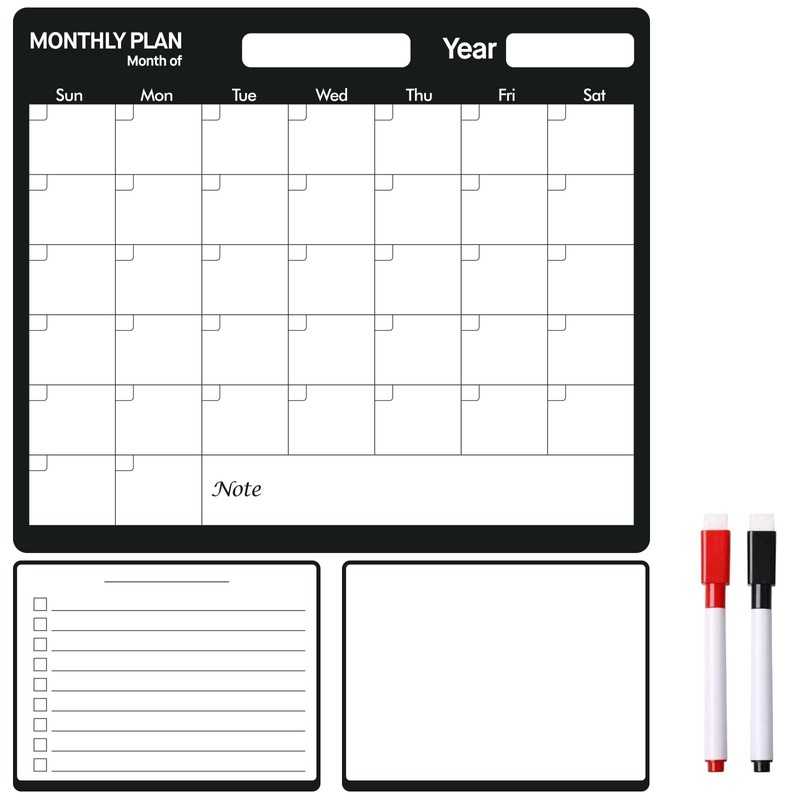 SVNOOC Planning Boards Dry Erase Calendar Kit Weekly Planner Monthly