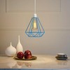 LEDSone Modern Geometric Diamond Pendant Lamp Ceiling Light Metal Wire