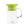 Randwyck Mint Tea Maker with Silicon Strainer Lid, Glass, Transparent,