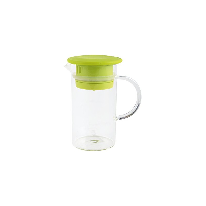 Randwyck Mint Tea Maker with Silicon Strainer Lid, Glass, Transparent,