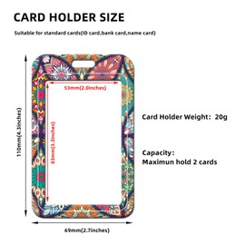 Retractable Badge Holder with Carabiner Reel Clip, Vertical ID Badge Holder with Keychain, 1 Pack Cute and Fashionable Badge Reel Card Pocket for Nurse Doctor Office School Teacher (Colorful Flowers)