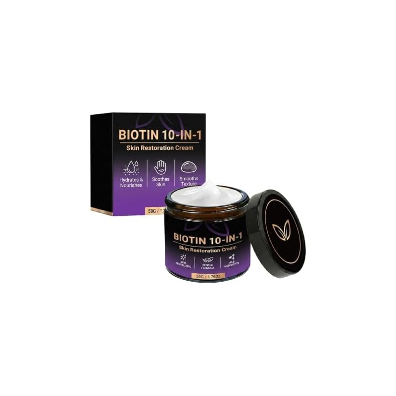 Crema Hidratante con Biotina, Retinol y Centella Asiática, Rostro y