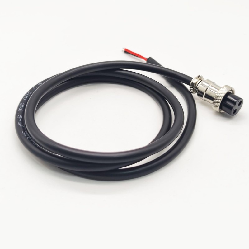 6.56 ft GX16 2 Pin Single Female Cable, GX16 2Pins