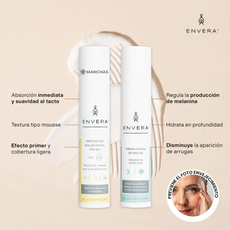 Envera Kit Adios Manchas Protector Fps 50 + Crema De