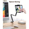 OMOTON GH03 Tablet Holder with 2 ABS Clamps, Aluminum Long