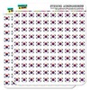 South Korea National Country Flag 1/2" (0.5") Planner Calendar Scrapbooking