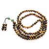OVALBUY 6mm Tiger Eye Beads Tibetan Buddhist Prayer Meditation 108