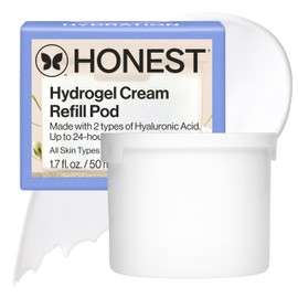 Honest Beauty Refill Pod for Full Size Hydrogel Cream | Lightweight, Moisturizing Water Cream | Gentle for Sensitive Skin, Fragrance Free, Vegan | 1.7 fl oz