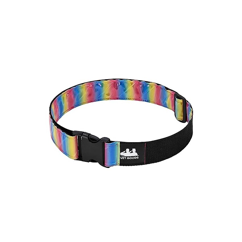VET GOODS HEAVY DUTY REFLECTIVE BELT (Rainbow), Rainbow, Adjustable