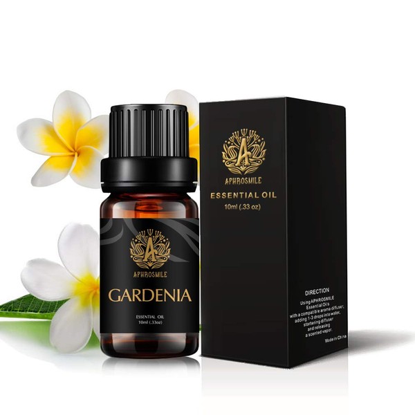 Aromatherapy Gardenia Essential Oil for Diffuser, Therapeutic Grade Gardenia Essential Oil for Massage, Skin & Hair Care, 10ml 100% Pure Gardenia Essential Oil for Home, Humidifier