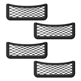 Pack of 4 Boot Net Bag, Car Storage Net, Luggage Net Bag, 19 x 7.9 cm, Multifunctional Car Seat Storage Net, Utensil Net for Motorhome, Boats, Home (Strong Elasticity Mesh)