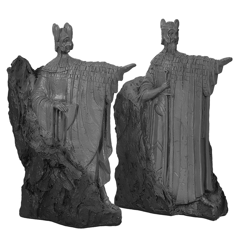 Large Bookends Decorative Resin Collectible - 9.5" Non-Slip Book Divider,