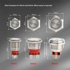 APIELE 30mm Latching Push Button Switch 12V Angel Eye LED