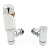 Realm Angled TRV White - Thermostatic Radiator Valves Set -