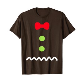 Unisex Gingerbread Costume for Men Women Festive Holiday T-Shirt