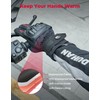 KEMIMOTO Winter Motorcycle Gloves - Windproof Motorcycle Gloves with Touchscreen