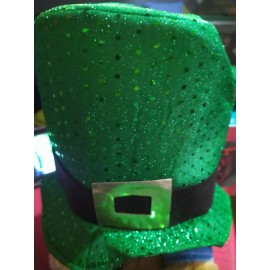 St. Patrick St Patrick's Day Costume Sequin Top Hat T21
