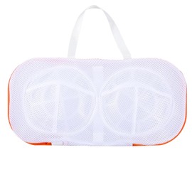 Bra Washing Machine Bag, Bra Laundry Bags for Washing Machine, Bra Bags with 3D Bracket, Brassiere Bag Set for Washing Machine With Zipper, for Women Laundry Storage Washing Delicates (Orange)
