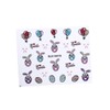 WOONEKY Easter Nail 6 Sheets of 3D Nail Decals Glitter