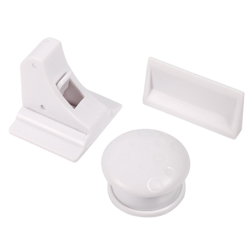 4Pcs White Magnetic Baby Child Kid Pet Proofing Cupboard Cabinet