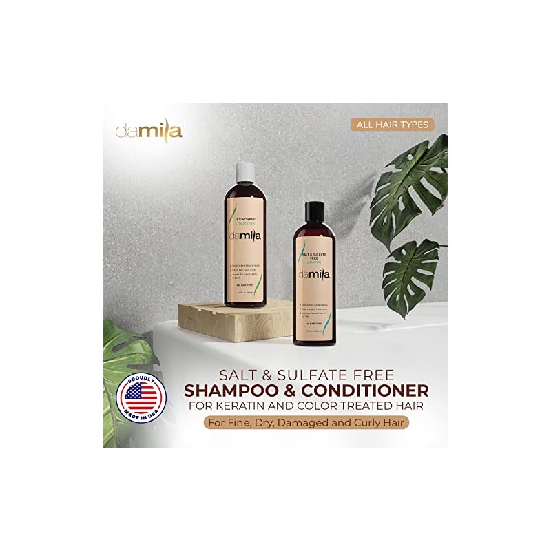 Champú y acondicionador nutritivo sin sal y sulfatos, complejo de