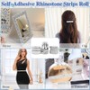 Pearl Rhinestone Strips 3 Rolls Rhinestone Ribbon Self Adhesive Crystal