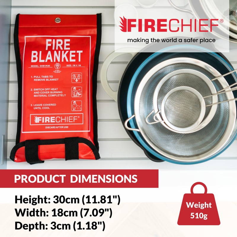 Firechief SVB1/K40 Kitemarked Budget Fire Blanket | Small Fire Blanket