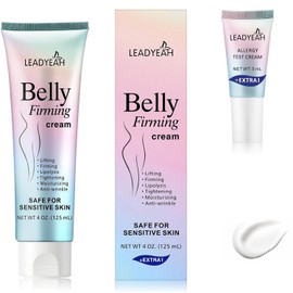Leadyeah B Flat Belly Firming Cream - Moisturizing, Firming for Stomach, Thighs and Butt, Body Lotion for Women and Men, 125 ML
