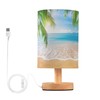 YYZZH Table Lamp Palm Leaf Tropical Beach Summer Blue Ocean