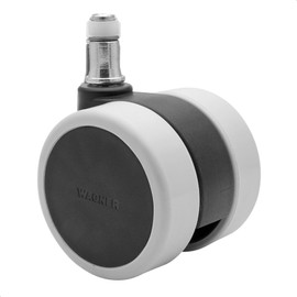 WAGNER Design Soft Swivel Chair Castors Diameter 60 mm Height 65 mm Interval Braked Pin 11 x 20 mm Load Capacity 50 kg Made in Germany 01007661