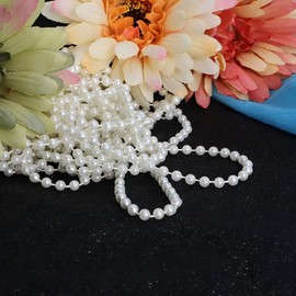 Pwshymi 10m Artificial Pearl String, Pearl Bead String Garland Chain Pearl Beads On String for Wedding, Party, Jewelry Making